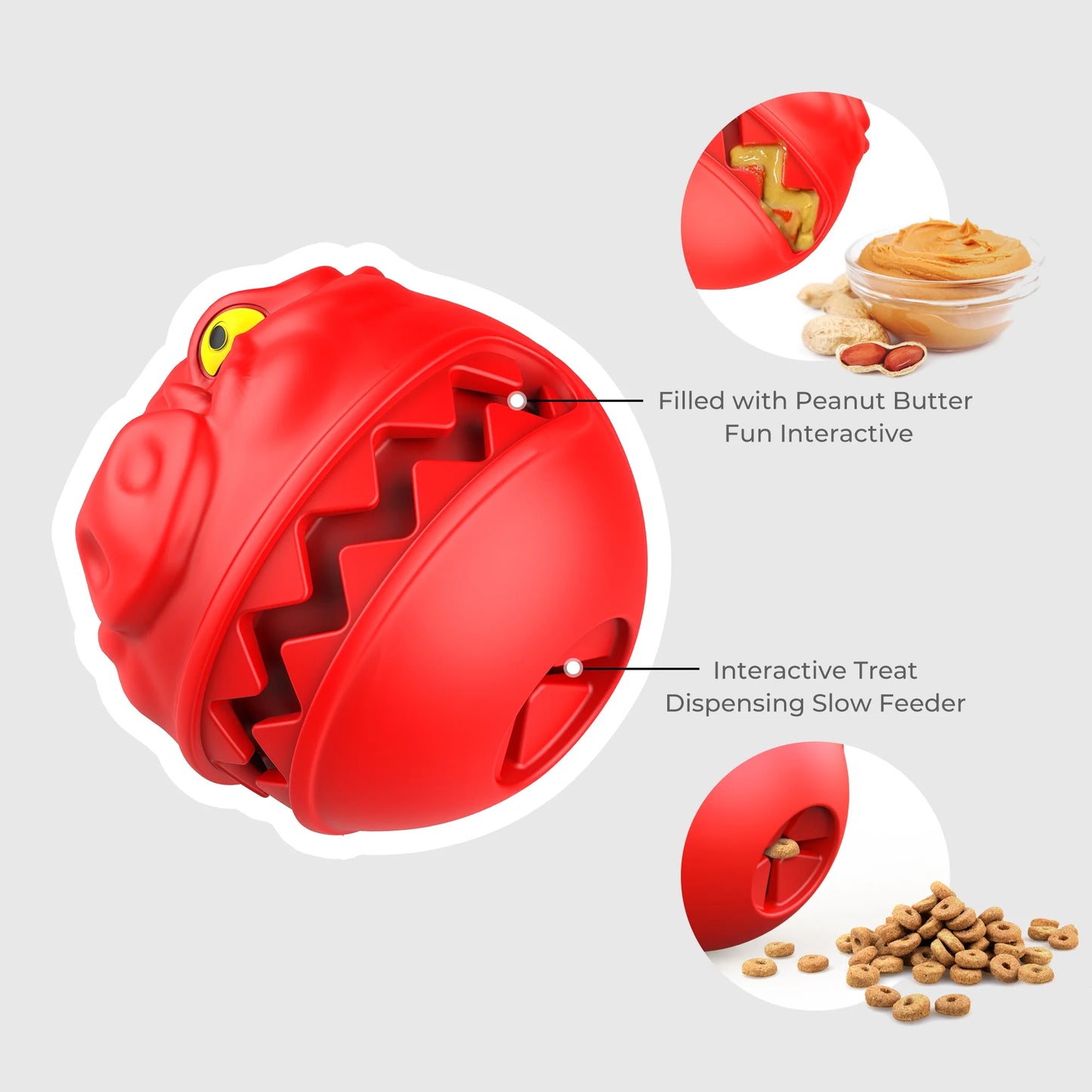 Dog Chew Toys for Aggressive Chewers Large Breed Small Medium Dogs, Dog Puzzle Toys Interactive Indestructible Durable Treat Dispensing Toy