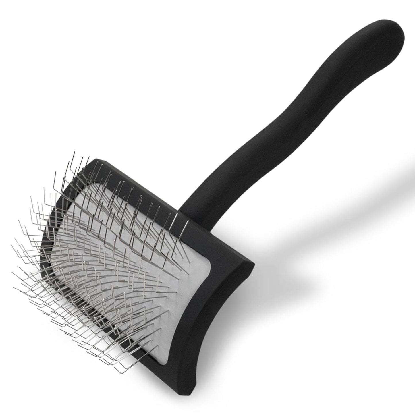 Big K Dog Slicker Brush for Dogs (Goldendoodles, Labradoodles, Poodles), Groom like a Professional, Fluff Detangle Style, Saves Time Energy, Black, Large