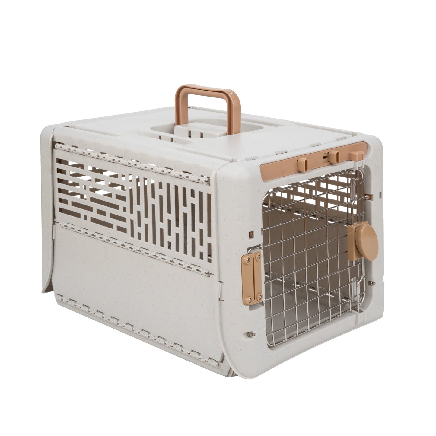 , Dog Kennels, 30" Collapsible Plastic Pet Kennel/Crate, Blue, Medium