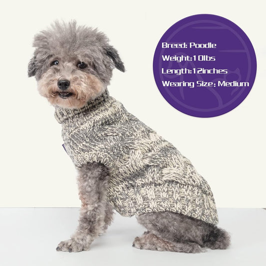 Winter Dog Sweater Turtleneck Knitted Small Dog Sweaters Soft Knitwear Puppy Warm Dog Clothes Cats Apparel
