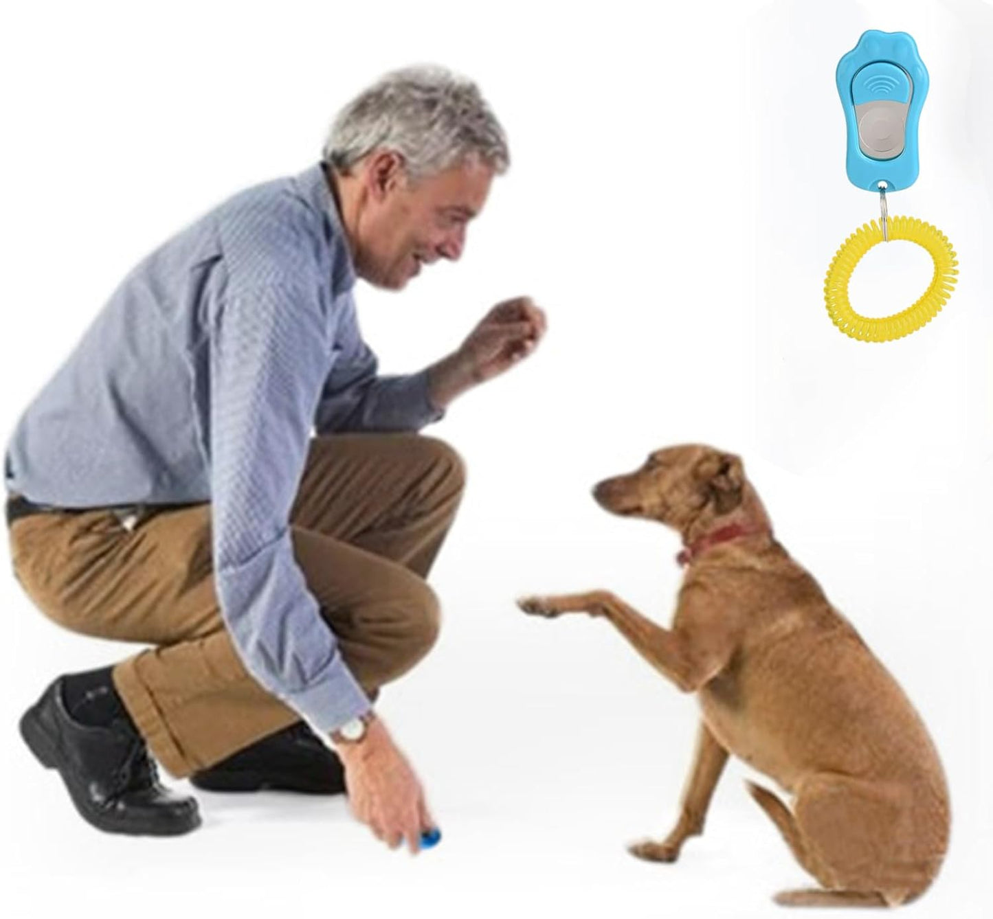 Dog Clicker for Training, 2 Packs Dog Training Clicker Pet Behavioral Training Clicker, Adjustable 3 Gears Pet Dog Training Clicker with Wrist Strap for Dogs Cats Birds Horses, Sky Blue