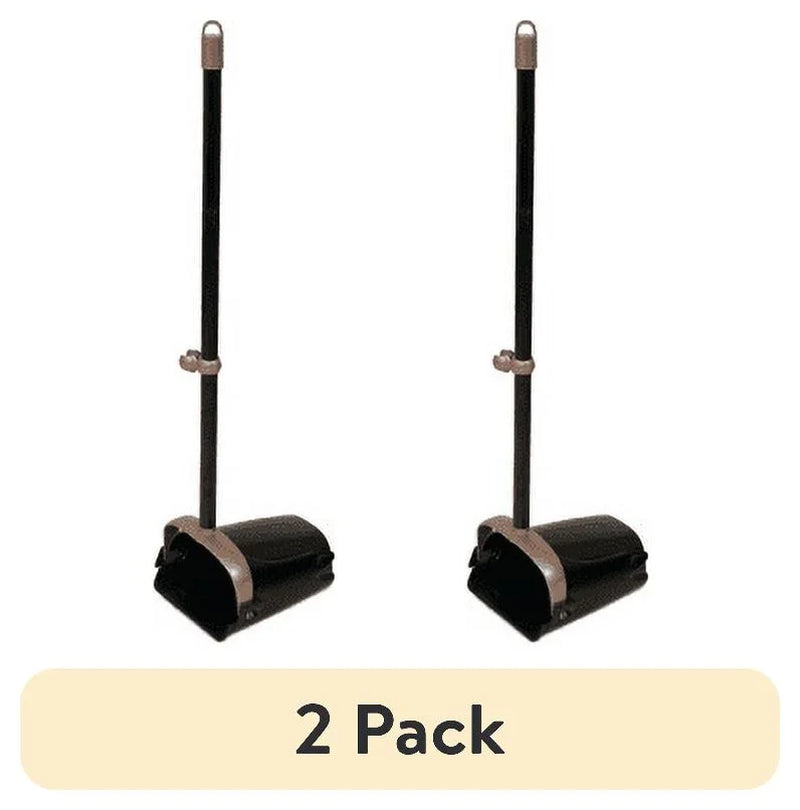 Pooper Scooper Swivel Bin and Rake Dog Poop Scooper with 2 Odor Eliminating Bags, Black