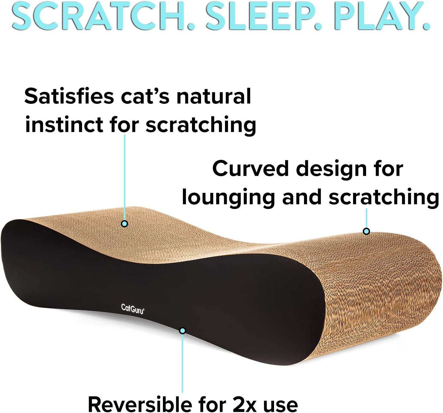 Cat Scratcher Lounge, Reversible Cat Scratching Board, Cardboard Scratcher, Premium Scratch Post, Durable Scratchers, Scratching Bed (XXL)