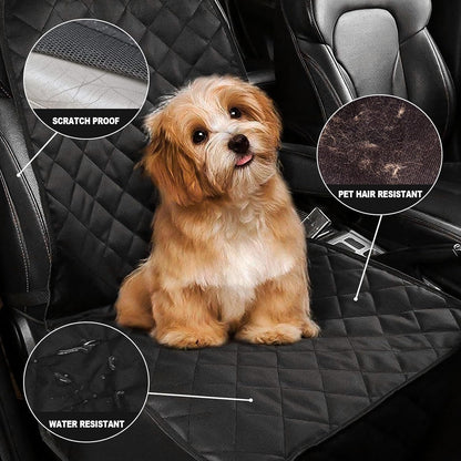 Dog Seat Cover, Waterproof Pet Car Seat Covers, Dogs Front Seat, Nonslip Heavy Duty Durable Scratch-Proof Car Seat Protector with Side Flaps, Fit Most Cars Suvs Trucks, Single