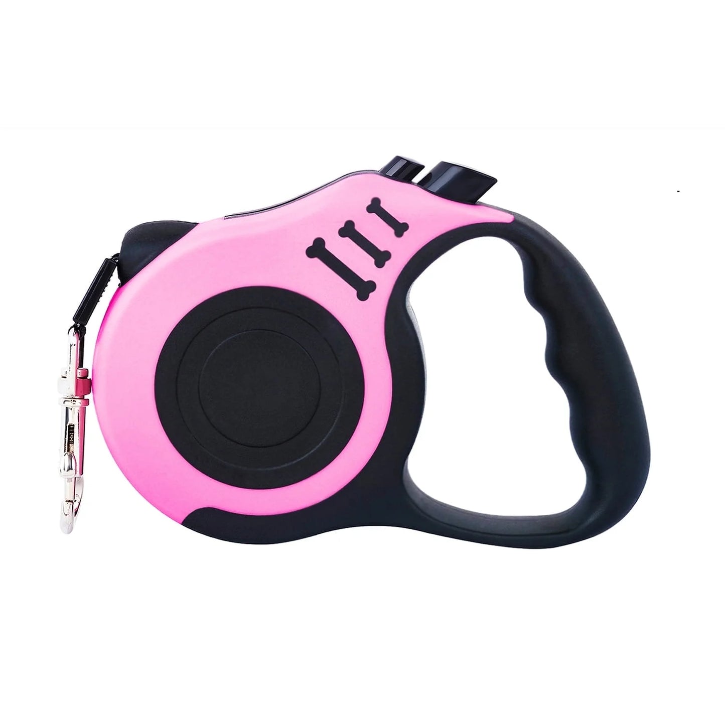 Retractable Dog Leash Lightweight 16FT Leash with Non-Slip Handle for Small Dogs (Pink)