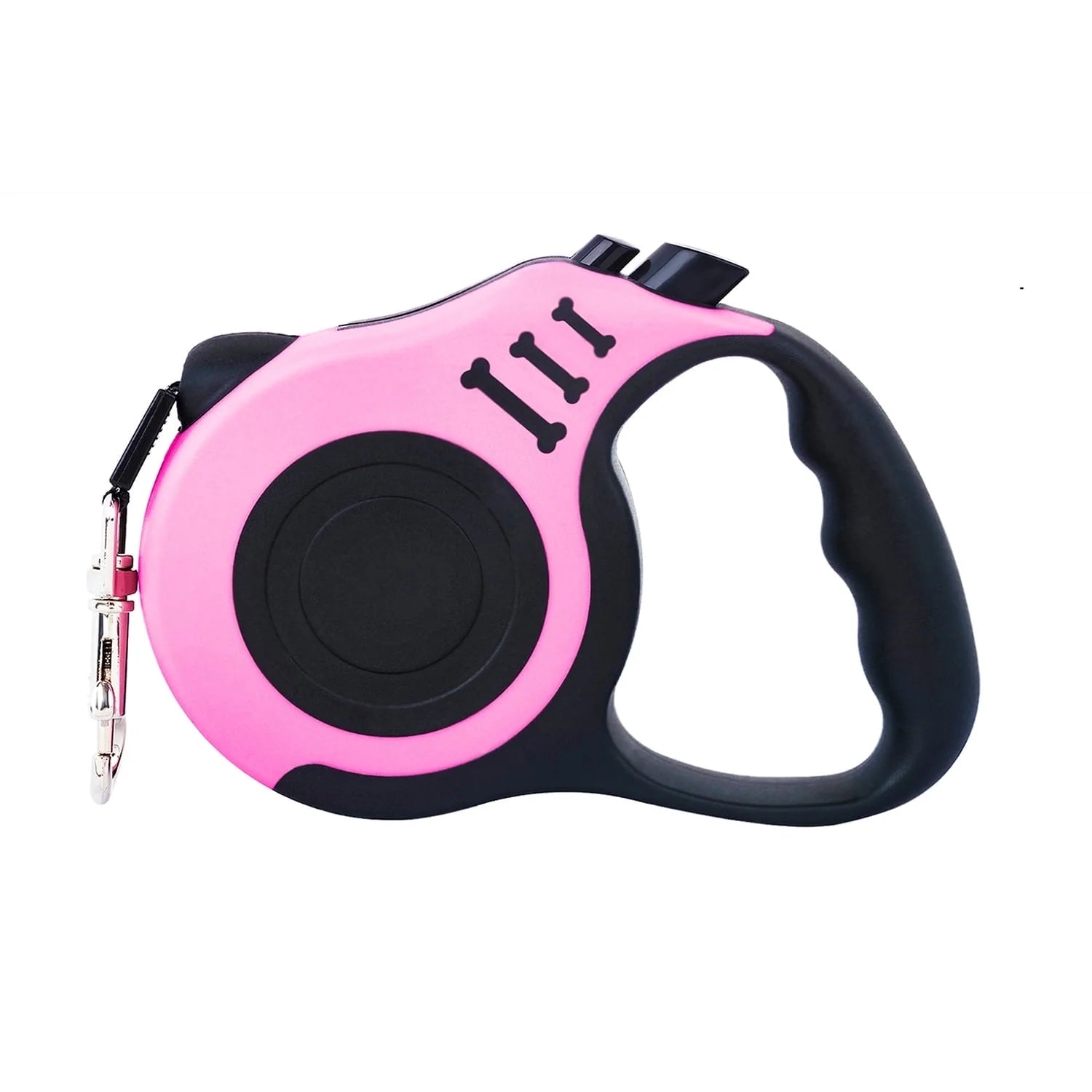 Retractable Dog Leash Lightweight 16FT Leash with Non-Slip Handle for Small Dogs (Pink)