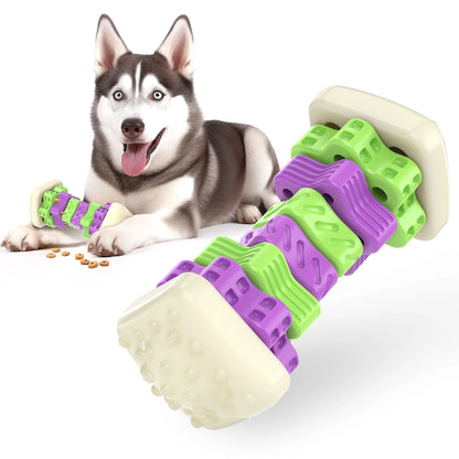 Interactive Dog Chew Toy-Brightly Colored Dog Enrichment Toy for Aggressive Chewers-Purple
