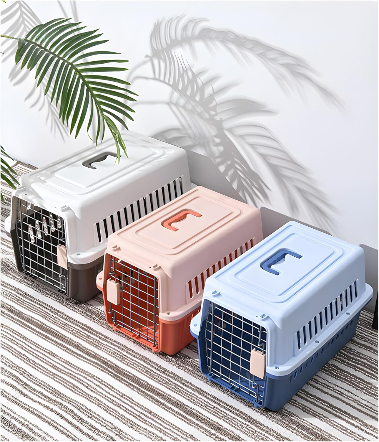 -Pets Spree Travel Pet Carrier Dog/Cat Hard-Sided Carriers for Pets up to 14 Pounds Small Animal Carrier Airline/Road Travel Approved Stout (Blue)