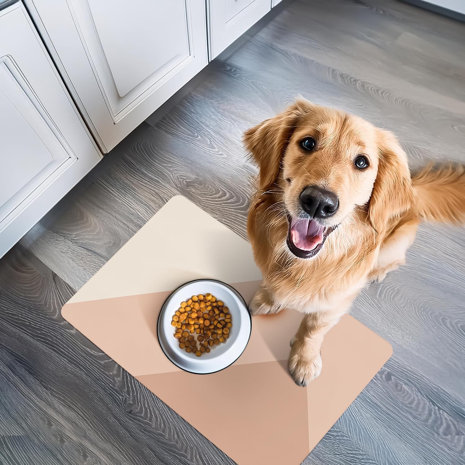 Dog Mat for Food and Water, Cat Feeding Mat | Waterproof Dog Bowl Mat | Non-Slip Pet Food Mat for Floors | Pet Mats for Food and Water | Easy to Clean