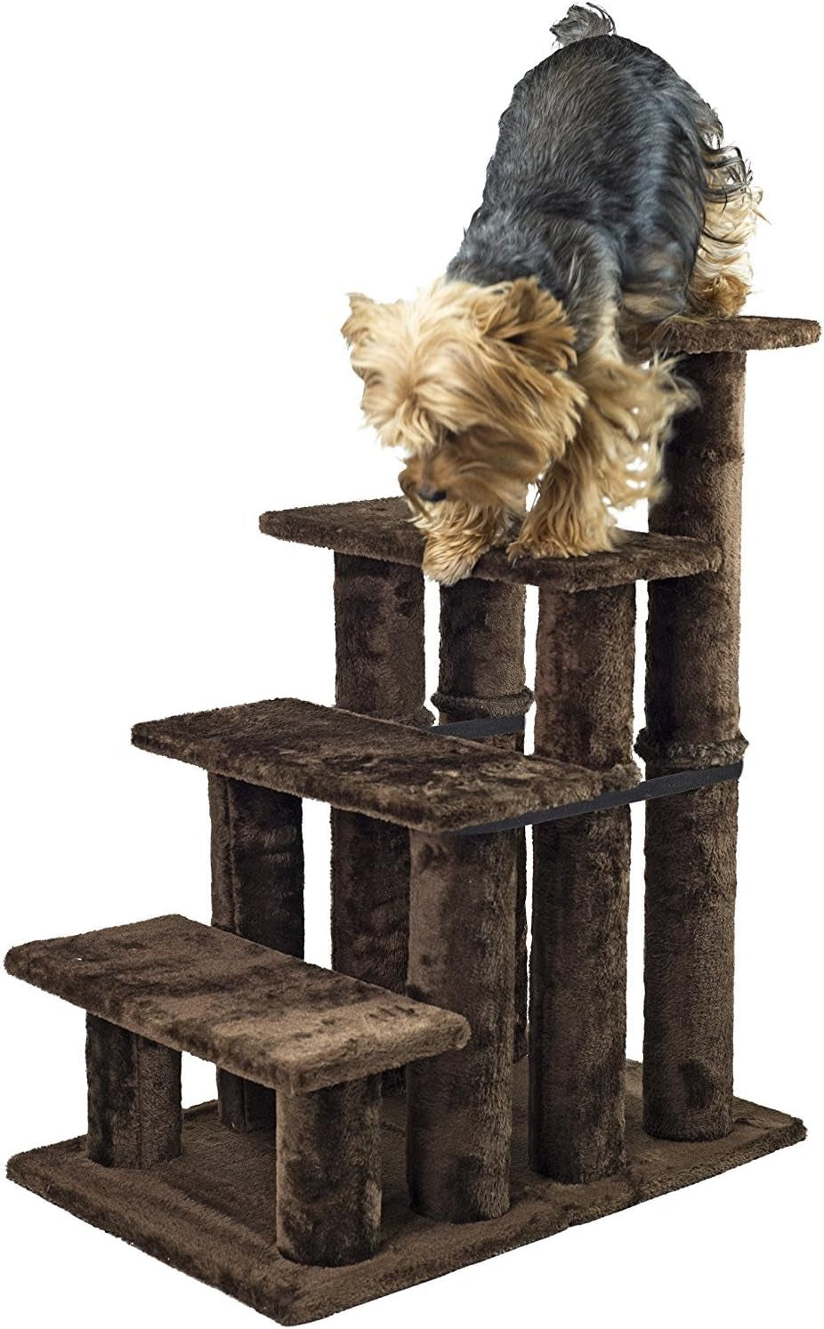 Steady Paws Multi-Step Pet Stairs for High Beds & Sofas - Gray, 4-Step