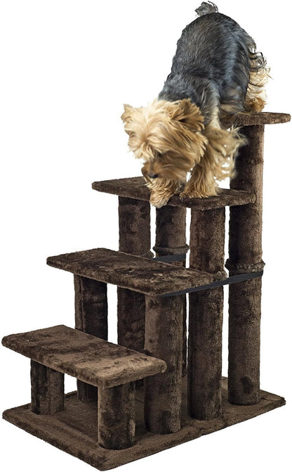 Steady Paws Multi-Step Pet Stairs for High Beds & Sofas - Gray, 4-Step