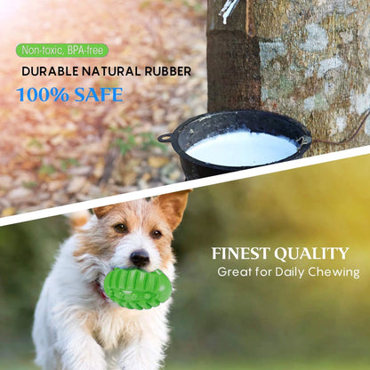 Squeaky Dog Ball Toys for Aggressive Chewers Indestructible Durable Tough Big Dogs Chew Toys Floatable Rubber Interactive Pet Toys for Medium &Large Breeds Dog