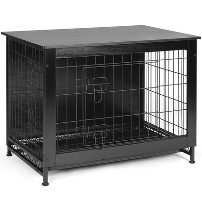 Dog Crate Furniture up to 70 Lbs for Large Dogs, Side End Table, Pet Kennel for Indoor