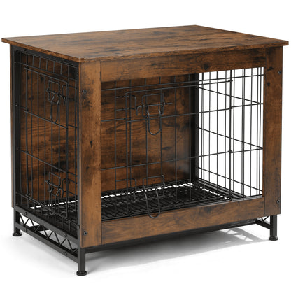 Dog Crate Furniture up to 70 Lbs for Large Dogs, Side End Table, Pet Kennel for Indoor