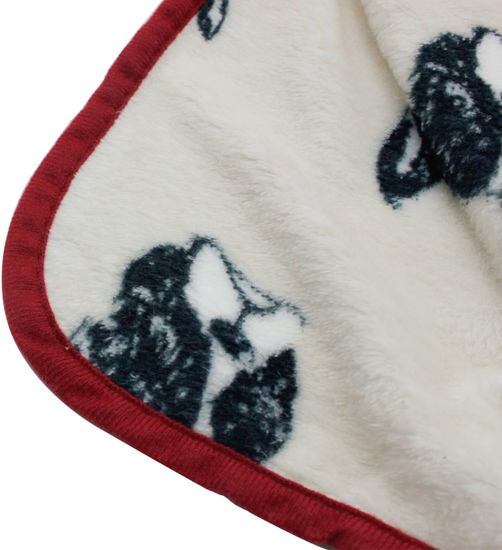 Fluffy Flannel Fleece Pet Dog Bed Throw Blanket Cover for Couch, 29.5 X 39.5 Inches Cute Animals Design Doggy Blankets for Small Medium Puppy Cats (Beige, Bulldog)