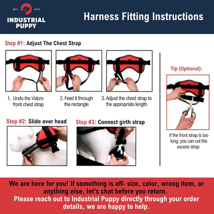 Service Dog Vest with Hook and Loop Straps & Matching Leash Set - Harnesses from XXS to XXL - Service Dog Harness Features Reflective Patch and Comfortable Mesh Design (Red, Small)