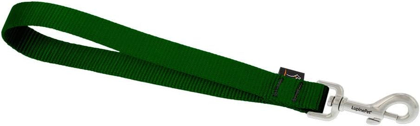 Dog Leash by Lupine in 3/4" Wide Green 6-Foot Long with Padded Handle