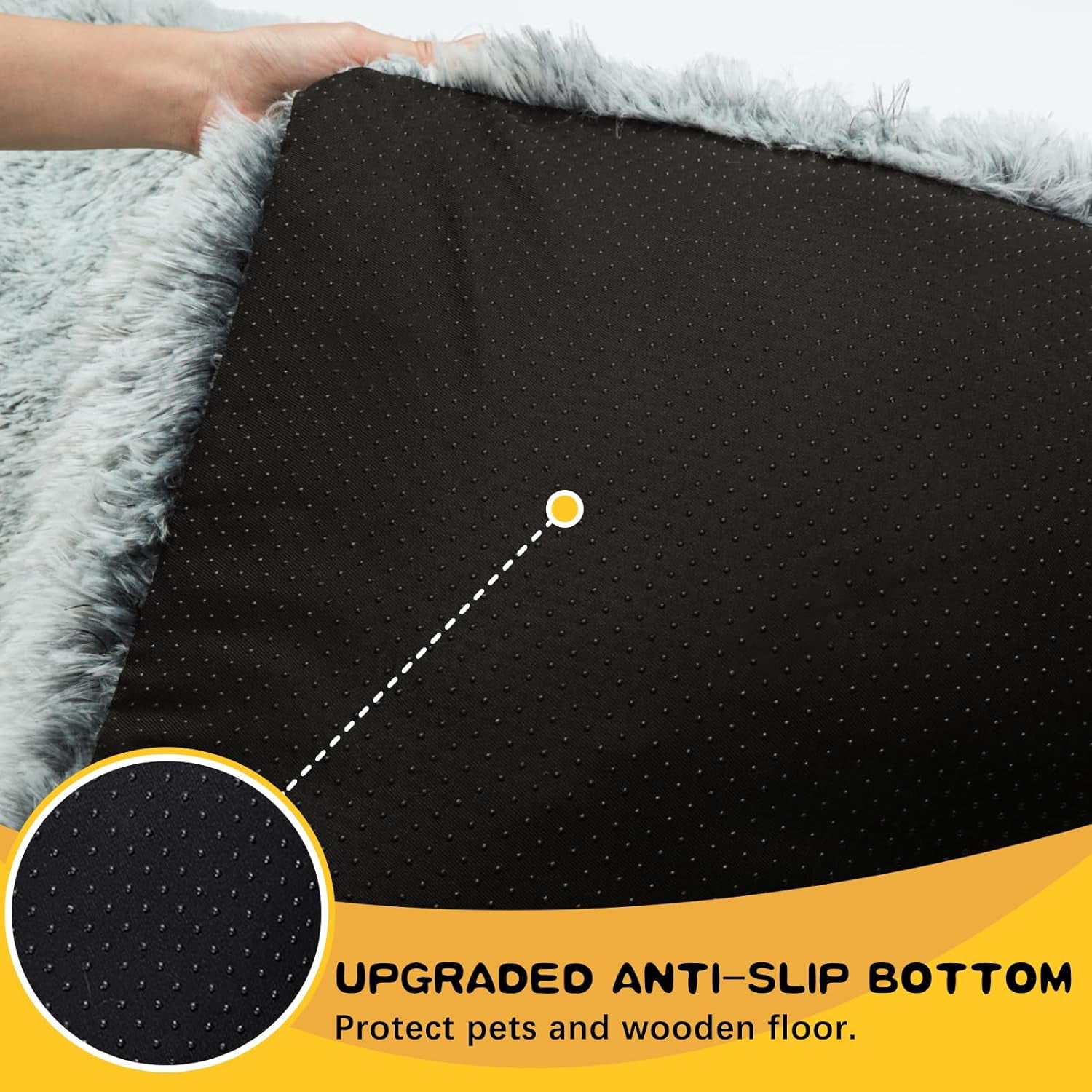 Medium Dog Bed Crate Pad Mat for Cages Washable Bed for Medium Small Size Dog Soft Kennel Pad Anti-Slip Pet Bed,30" X 20",Grey