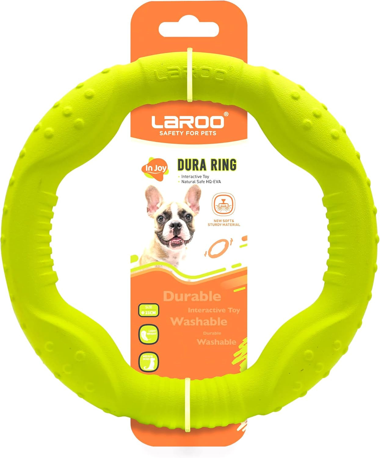 Dog Ring Toy - Durable Flying Ring for Fetch, Water Play & Training | Tough Chew-Proof Design for Aggressive Chewer Breeds, Easy-Throw Lightweight Frisbee for Medium/Large Dogs(Green/30Cm)