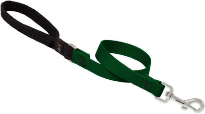 Dog Leash by Lupine in 3/4" Wide Green 6-Foot Long with Padded Handle