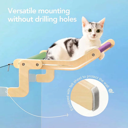 Medium Cat Sill Window Perch Lounge Mount Hammock Window Seat Bed Shelves for Indoor Cats,Purple