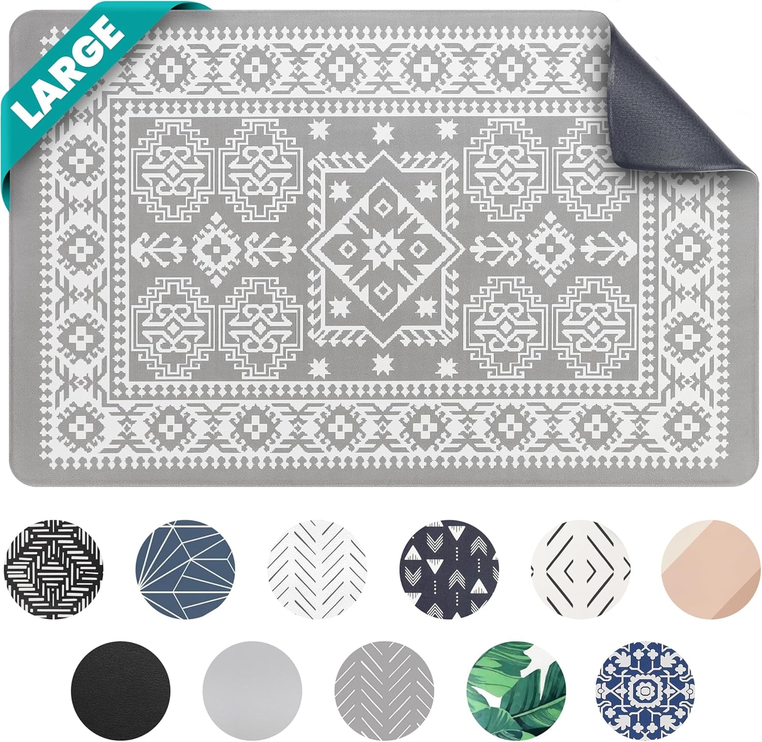 Dog Mat for Food and Water, Cat Feeding Mat | Waterproof Dog Bowl Mat | Non-Slip Pet Food Mat for Floors | Pet Mats for Food and Water | Easy to Clean