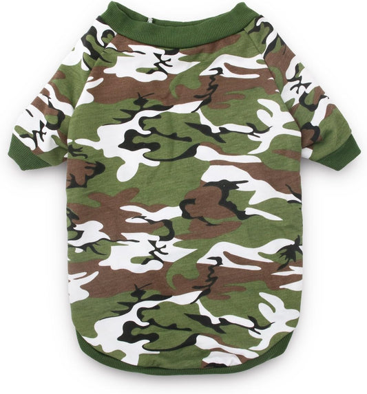 Large Dog Tee Shirts - Army Green, XXXL for Medium Dogs, Boys