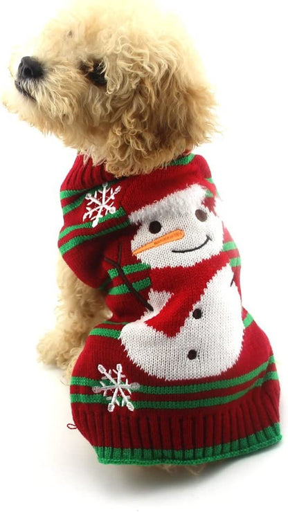 Rudolph the Red Nosed Reindeer Sweater Pet Holiday Clothes Cat Sweater Dog Sweater Winter Clothing Teddy Poodle Autumn Winter Clothes Dog Clothes (Red Nose, Xx-Small)