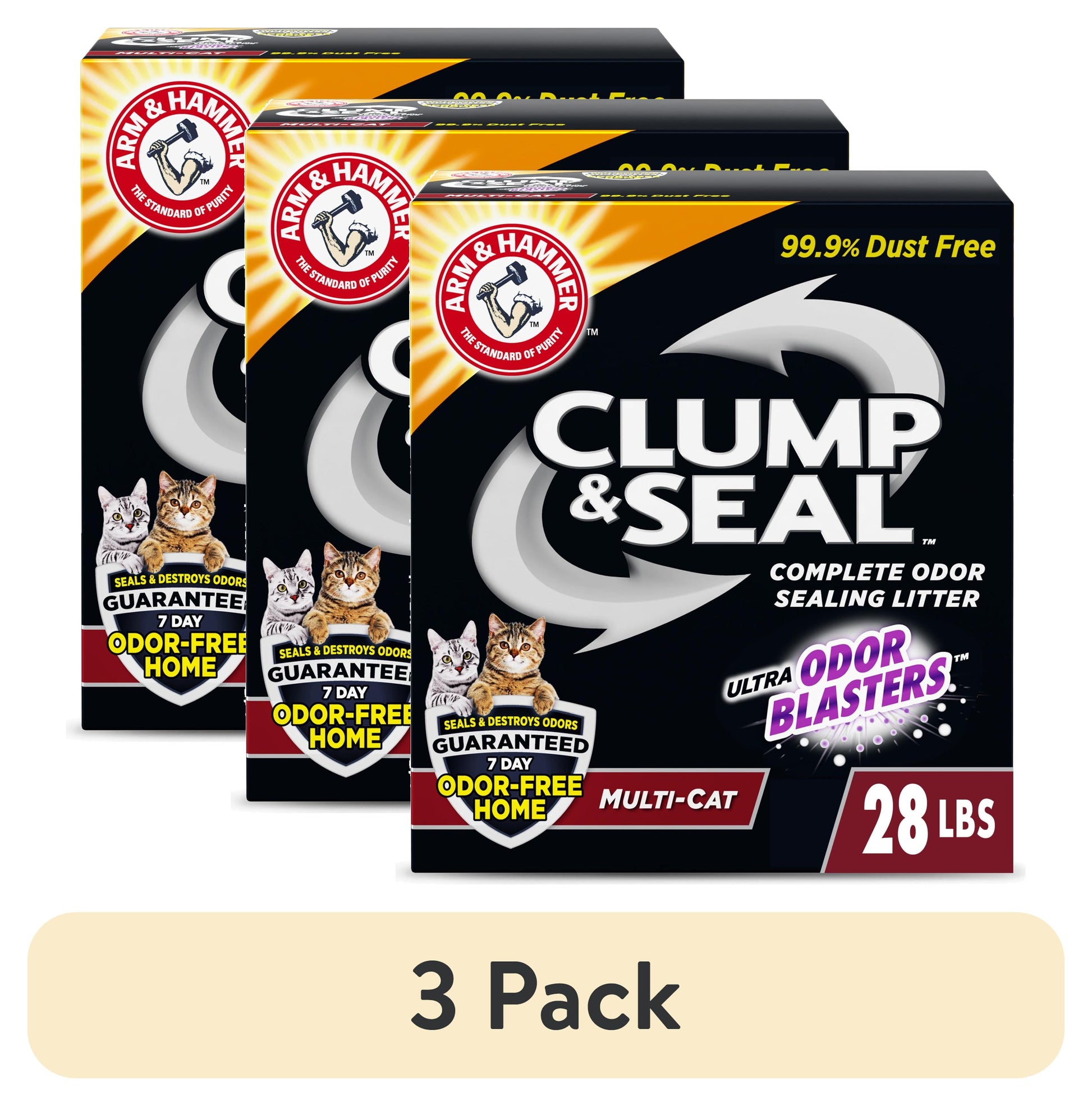 Clump & Seal Cat Litter Multi-Cat Complete Odor Sealing Clay Clumping Cat Litter, 28 Lb