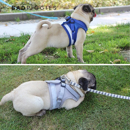 No Pull Dog Harnesses No Choke Reflective Pet Harness Adjustable Walking Breathable Mesh Dog Vest for Small Dogs Cats