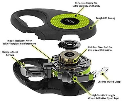 Tiny 360° Tangle-Free Reflective Retractable Dog Leash | Cat Leash | 10 Ft Strong Nylon Tape (Tiny)