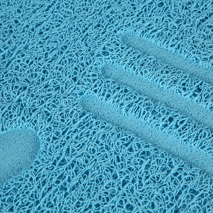 Blue Cat Shaped Litter Trapper Keeper Mat 23.5" X 17.5"