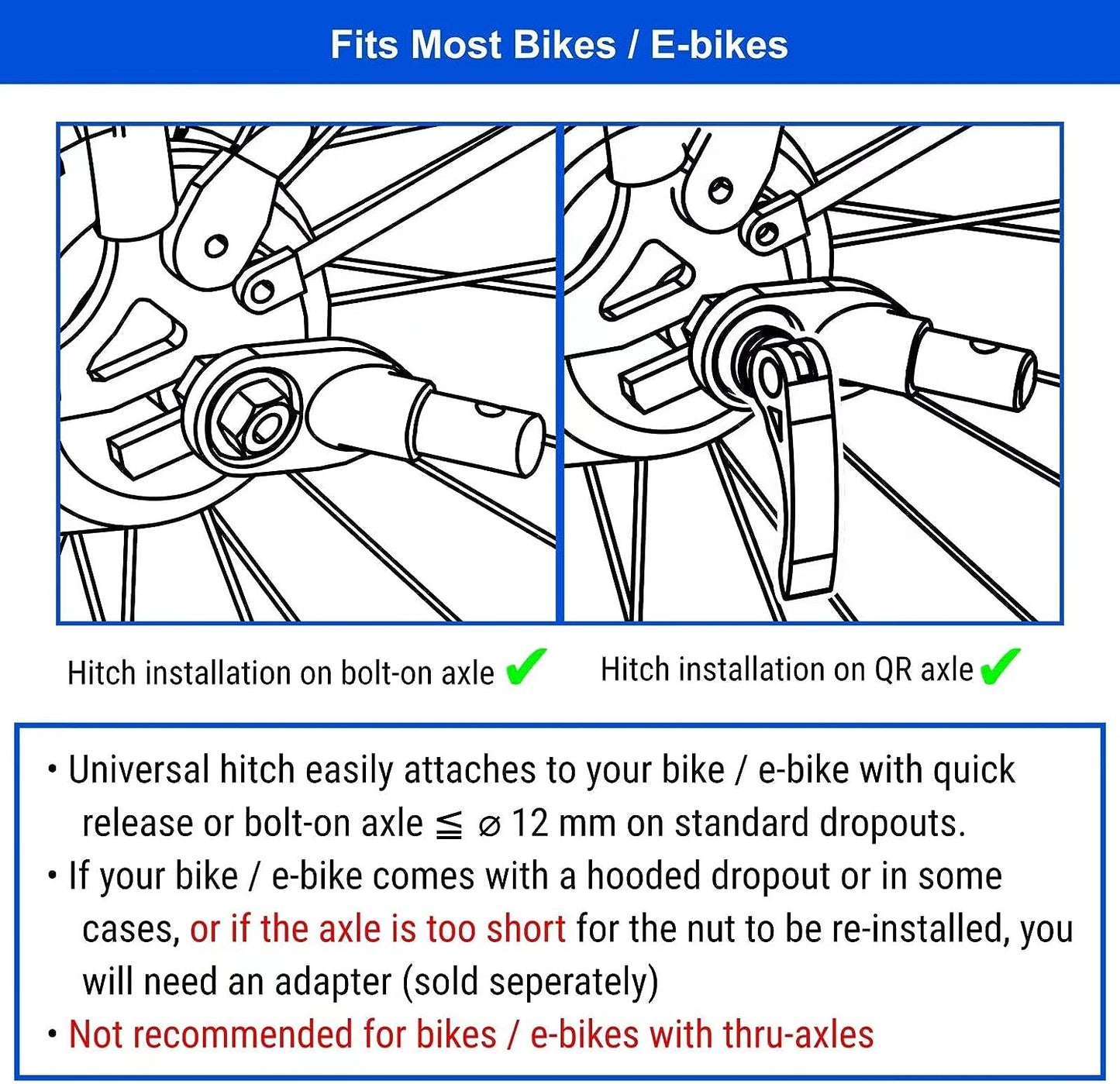 ® Premium M Pet Bike Trailer & Stroller 2-In-1,For Dogs up to 50 Lbs,Parking Brakes,Easy Folding Cart Frame, Universal Bicycle Coupler,E-Bike Friendly