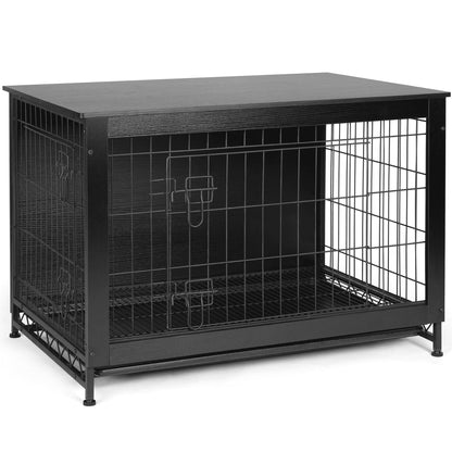 Dog Crate Furniture up to 70 Lbs for Large Dogs, Side End Table, Pet Kennel for Indoor