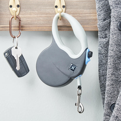 13' Heavy Duty Nylon Reflective Retractable Dog Leash, Black, XS/S - for Dogs up to 26LB