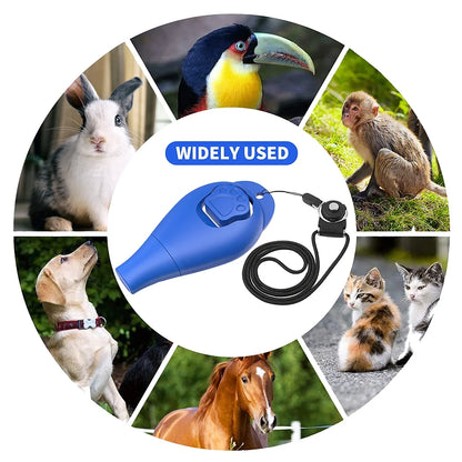 Dog Clickers for Training and Whistle 2 in 1 with Wrist Strap - Dog Training Clickers Puppy Training Clicker for Cats Birds Horses 2Pcs