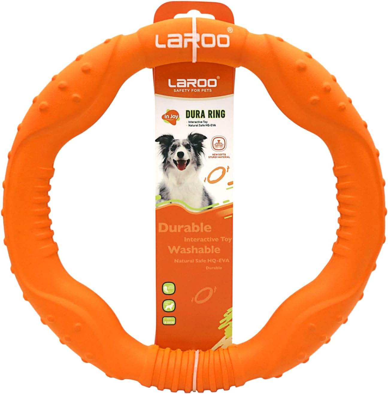Dog Ring Toy - Durable Flying Ring for Fetch, Water Play & Training | Tough Chew-Proof Design for Aggressive Chewer Breeds, Easy-Throw Lightweight Frisbee for Medium/Large Dogs(Green/30Cm)