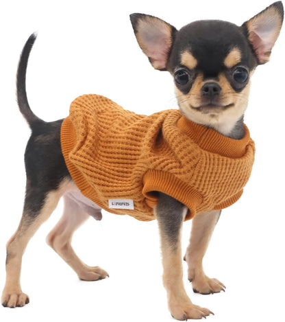 Lightweight Dog Sweaters for Puppy Small Dogs Puppy Chihuahua Yorkie Clothes-Yellow/Xs