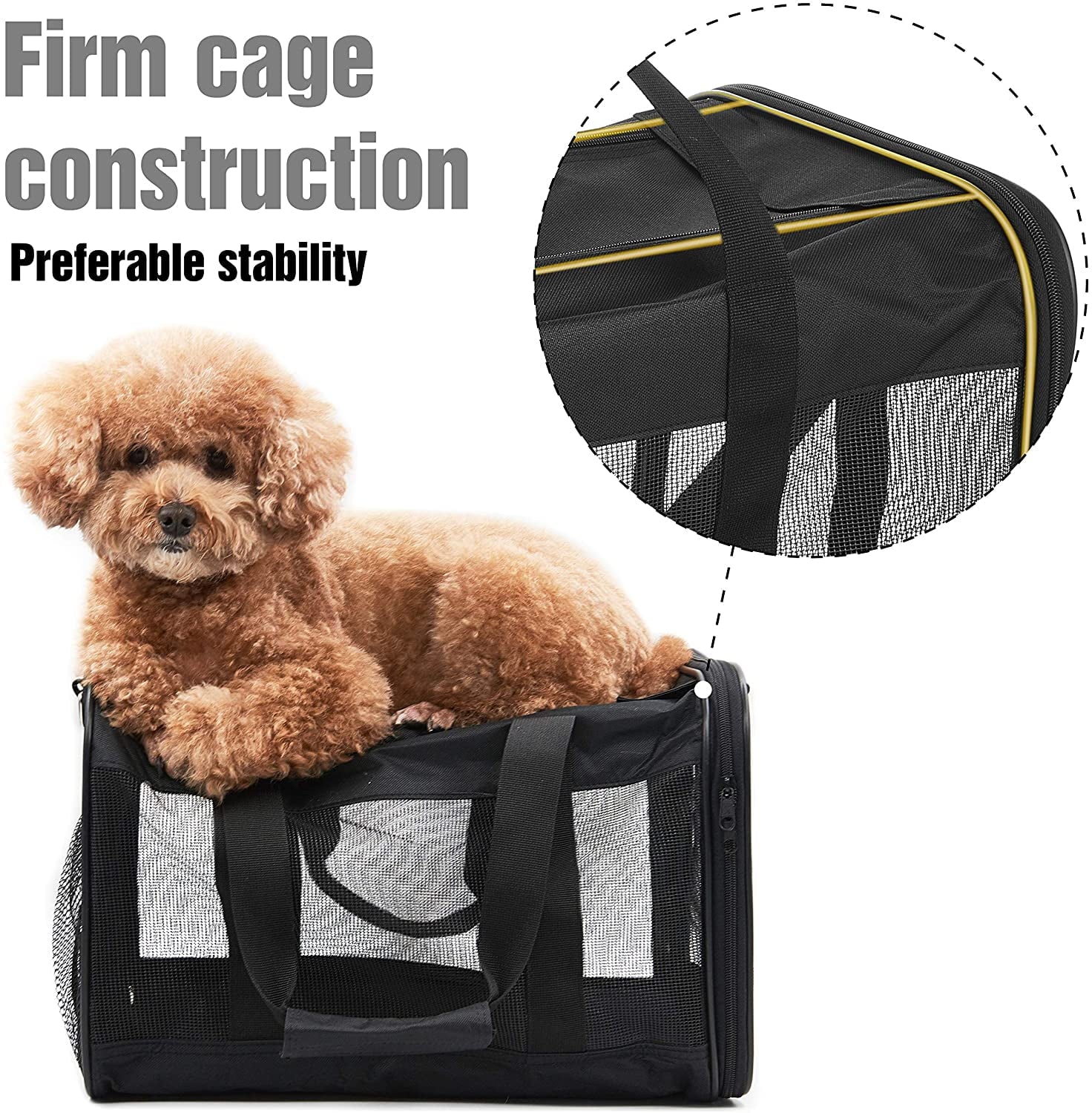 Pet Travel Carrier Soft Sided Portable Bag, Medium