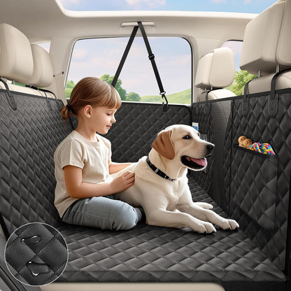 Dog Seat Cover, Waterproof Pet Car Seat Covers, Dogs Front Seat, Nonslip Heavy Duty Durable Scratch-Proof Car Seat Protector with Side Flaps, Fit Most Cars Suvs Trucks, Single
