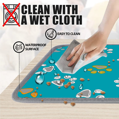 Pet Heating Pad, Waterproof Heated Bed Mat for Cats Dogs Puppies Bed Indoor, Electric Warming Pad Heating Blanket with Anti- Steel Cord, Dual Temperature Dual Control, 17.7Inch