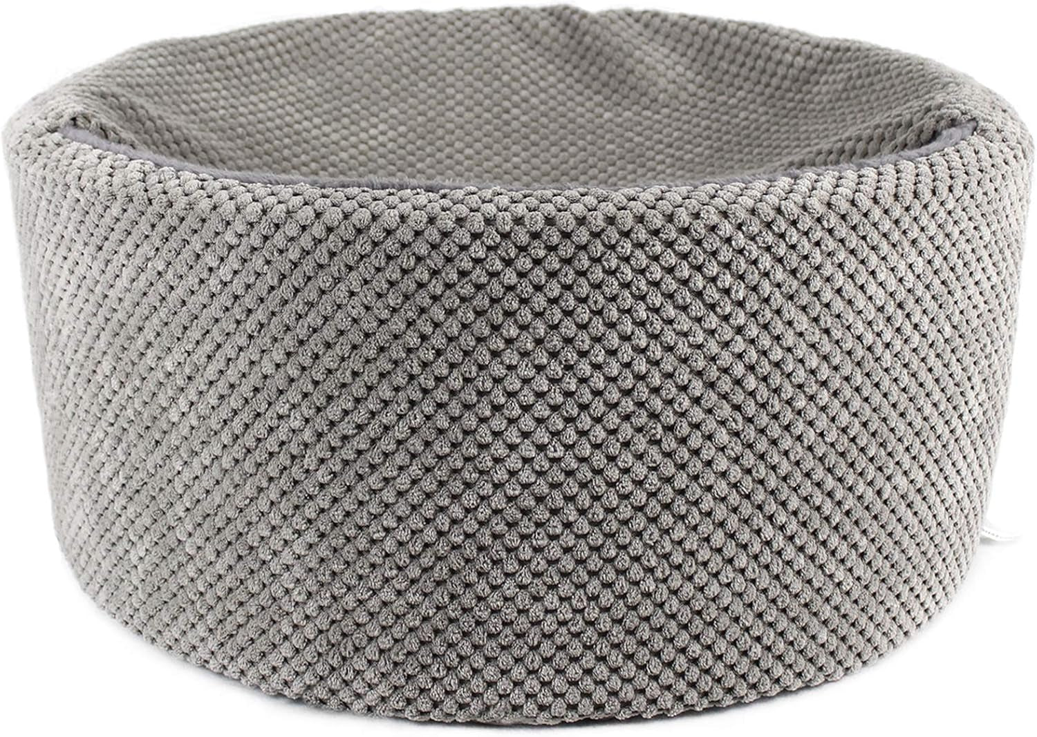 Washable Cat Bed - round Soft, Cozy & Warming for Indoor Cats. Calming Kitten Pet Bed. Small Pet Covered Cat Cave Beds (Gray,12.59 X 12.59 X 5.91 In)