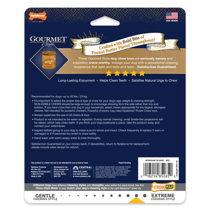 Gourmet Style Nylon Strong Wishbone Dog Chew Toy Peanut Butter Large/Giant - up to 50 Lbs.