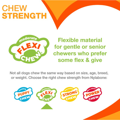 Moderate Chew Flexichew Bone Peanut Butter & Bacon Orange & Blue Xx-Small/Tiny - up to 8 Lbs. (2 Count)