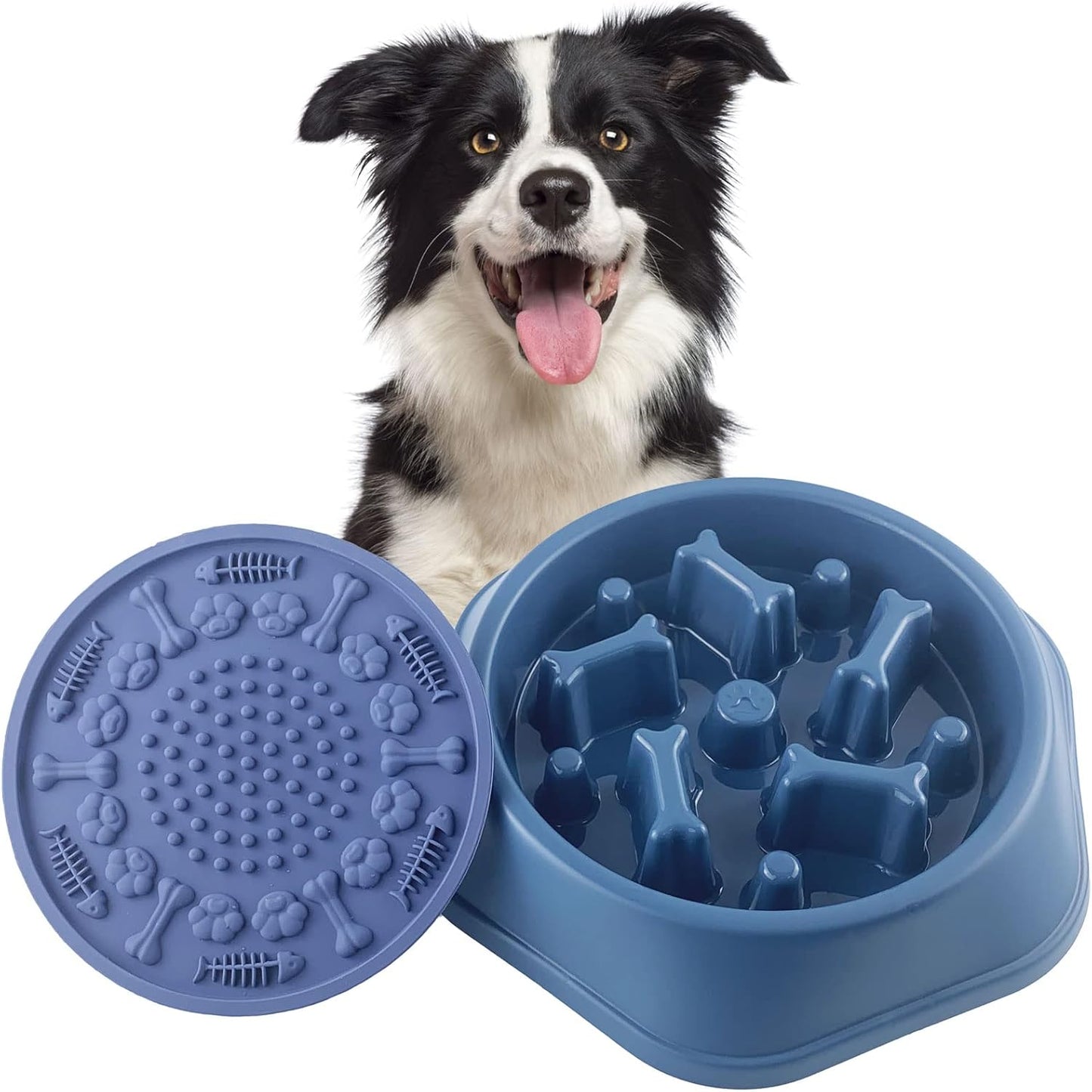 Slow Feeder Dog Bowl anti Gulping Healthy Eating Interactive Bloat Stop Fun Alternative Non Slip Dog Slow Food Feeding Pet Bowl Slow Eating Healthy Design for Small Medium Size Dogs