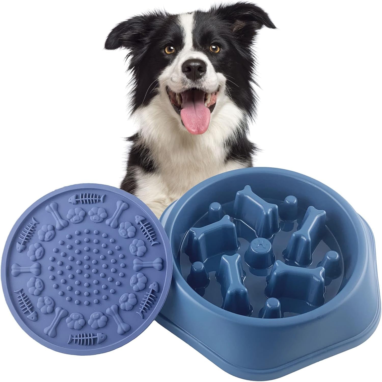 Slow Feeder Dog Bowl anti Gulping Healthy Eating Interactive Bloat Stop Fun Alternative Non Slip Dog Slow Food Feeding Pet Bowl Slow Eating Healthy Design for Small Medium Size Dogs