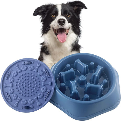 Slow Feeder Dog Bowl anti Gulping Healthy Eating Interactive Bloat Stop Fun Alternative Non Slip Dog Slow Food Feeding Pet Bowl Slow Eating Healthy Design for Small Medium Size Dogs