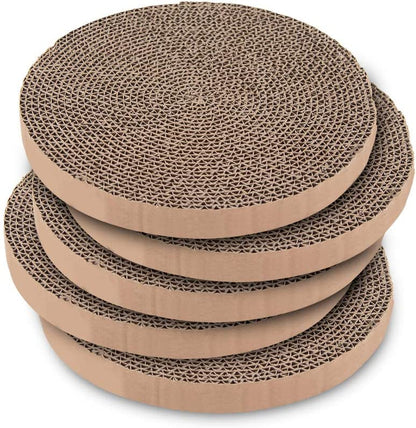 Cat Scratcher Replacement Pads - Cardboard Cat Scratcher Pad, Relieves Stress, Supports Pet Behaviors, 5 Count