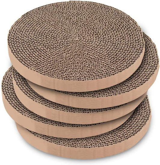 Cat Scratcher Replacement Pads - Cardboard Cat Scratcher Pad, Relieves Stress, Supports Pet Behaviors, 5 Count