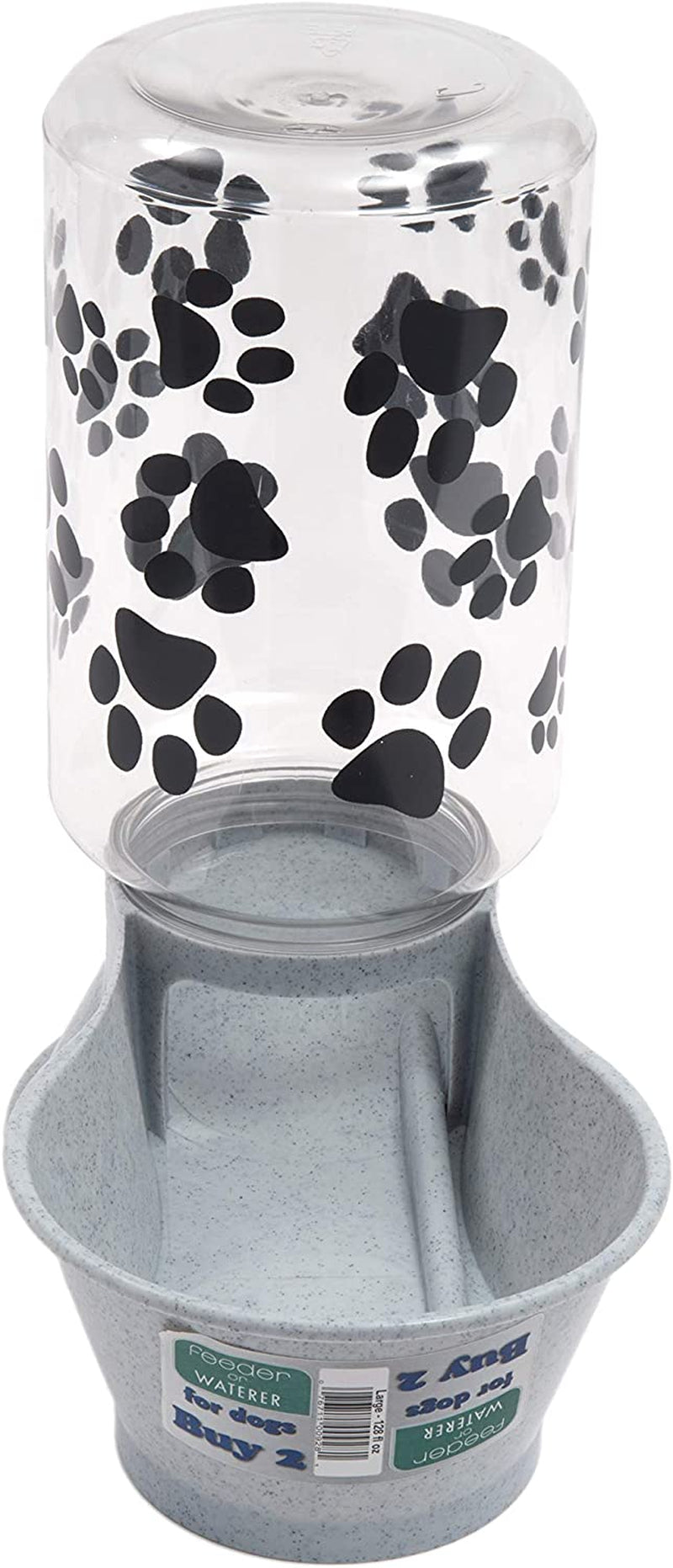 Reversable Water or Dry Food Feeders for Cats and Dogs (Large, Granite)
